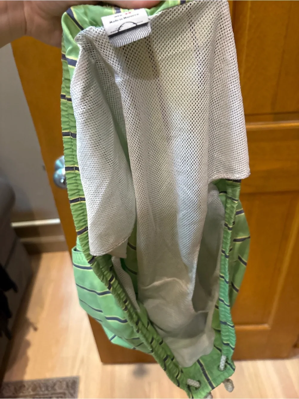 Zara Men’s Green & Purple Swim Trunks Size XL Drawstring